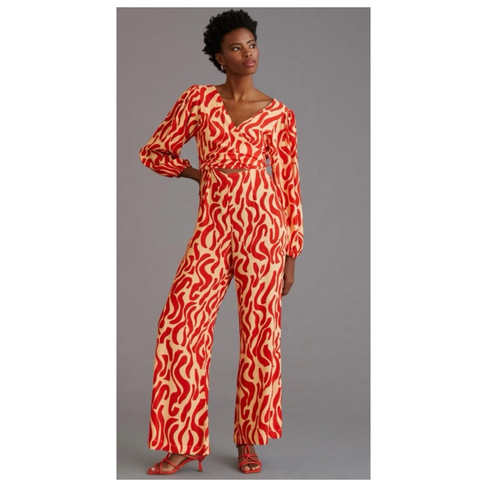 NWT Anthropologie Faithful The Brand Jumpsuit in La Cateau Print  Size Large